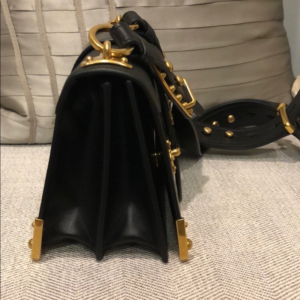 Authentic Black Prada City Saffiano Cahier Bag - Picture 5 of 8